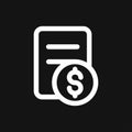 Invoice vector icon. Finance and Banking symbol Royalty Free Stock Photo