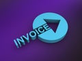 invoice word on purple Royalty Free Stock Photo