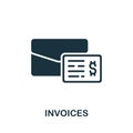 Invoices icon. Simple illustration from cargo collection. Creative Invoices icon for web design, templates, infographics and more