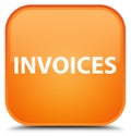 Invoices special orange square button Royalty Free Stock Photo