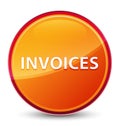 Invoices special glassy orange round button