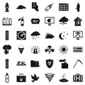 Involuntary icons set, simple style Royalty Free Stock Photo