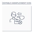 Involuntary unemployment line icon