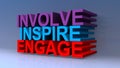 Involve inspire engage on blue