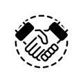 Black solid icon for Involvement, deal and agreement Royalty Free Stock Photo