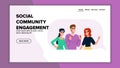 involvement social community engagement vector Royalty Free Stock Photo