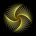 Inward concentric rotating, spirally squares abstract geometric background . stairs optical illusion pattern.