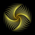 Inward concentric rotating, spirally squares abstract geometric background . stairs optical illusion pattern.