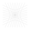 Inward, recess curved lines grid, mesh. Incline compress hollow, indent, dent distortion. Compression, depression negative space Royalty Free Stock Photo