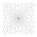 Inward, recess curved lines grid, mesh. Incline compress hollow, indent, dent distortion. Compression, depression negative space