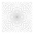 Inward, recess curved lines grid, mesh. Incline compress hollow, indent, dent distortion. Compression, depression negative space