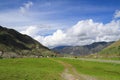 Inya village and Chuysky tract among the picturesque rocks of the Altai mountains in Siberia