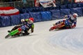 Inzell, Germany - March 16, 2019: World Ice Speedway Championship Royalty Free Stock Photo