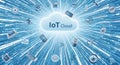 Io T Cloud connecting smart devices and technology network Internet of Things Royalty Free Stock Photo