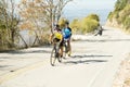 Ioannina city bike race in the morning uphill road Royalty Free Stock Photo