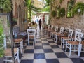 Ioannina city center greece cafe and local market Royalty Free Stock Photo