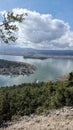 ioannina city greece in spring sunny day, lake Royalty Free Stock Photo