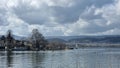 ioannina city greece in spring sunny day, lake Royalty Free Stock Photo