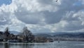 ioannina city greece in spring sunny day, lake Royalty Free Stock Photo