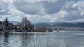 ioannina city greece in spring sunny day, lake Royalty Free Stock Photo