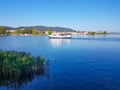 ioannina city lake area with platanus trees on ring road of lake pamvotis greece Royalty Free Stock Photo