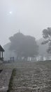 ioannina or giannena city in the fog greece