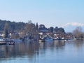 Ioannina island with no name in the morning epirus greece