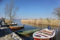 Ioannina island with no name in the morning epirus greece