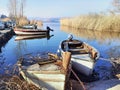 Ioannina island with no name in the morning epirus greece