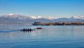 ioannina lake pamvotis winter in greece