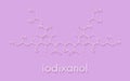 Iodixanol contrast agent molecule. Skeletal formula. Royalty Free Stock Photo