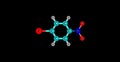 4-Iodo-1-nitrobenzene molecular structure isolated on black