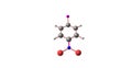 4-Iodo-1-nitrobenzene molecular structure isolated on white