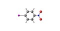 4-Iodo-1-nitrobenzene molecular structure isolated on white