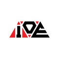 IOE triangle letter logo design with triangle shape. IOE triangle logo design monogram. IOE triangle vector logo template with red Royalty Free Stock Photo