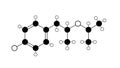 iofetamine (123i) molecule, structural chemical formula, ball-and-stick model, isolated image iofetamine
