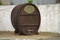 IOld wooden barrel of wine factory Abrau-Dyurso Russia Novorossiysk