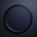 Iolite Crystal Minimalistic Round Picture Frame. Royalty Free Stock Photo