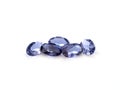 Iolite gemstone oval shaped Royalty Free Stock Photo