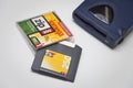 Iomega Zip 250 Drive, Disk and Jewel Case Royalty Free Stock Photo