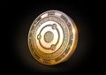 Ion - Cryptocurrency Coin. 3D rendering Royalty Free Stock Photo