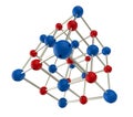 Ion crystal lattice of NaCl - sodium chloride. Royalty Free Stock Photo