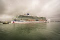 Iona`s maiden arrival at 46 berth Southampton Docks UK Royalty Free Stock Photo