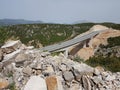 Ionia highway street near to the village Anogeio greeece