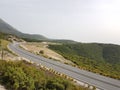 Ionia highway street near to the village Anogeio greeece