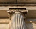 Ionian column capital architectural detail Royalty Free Stock Photo