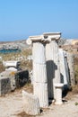 Ionian column capital, architectural detail on Delos island Royalty Free Stock Photo