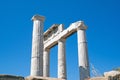 Ionian column capital, architectural detail on Delos island Royalty Free Stock Photo