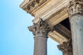 Ionian column capital, architectural detail. Royalty Free Stock Photo