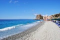 Pebbly beach and tropical sea. Calabria, Italy Royalty Free Stock Photo